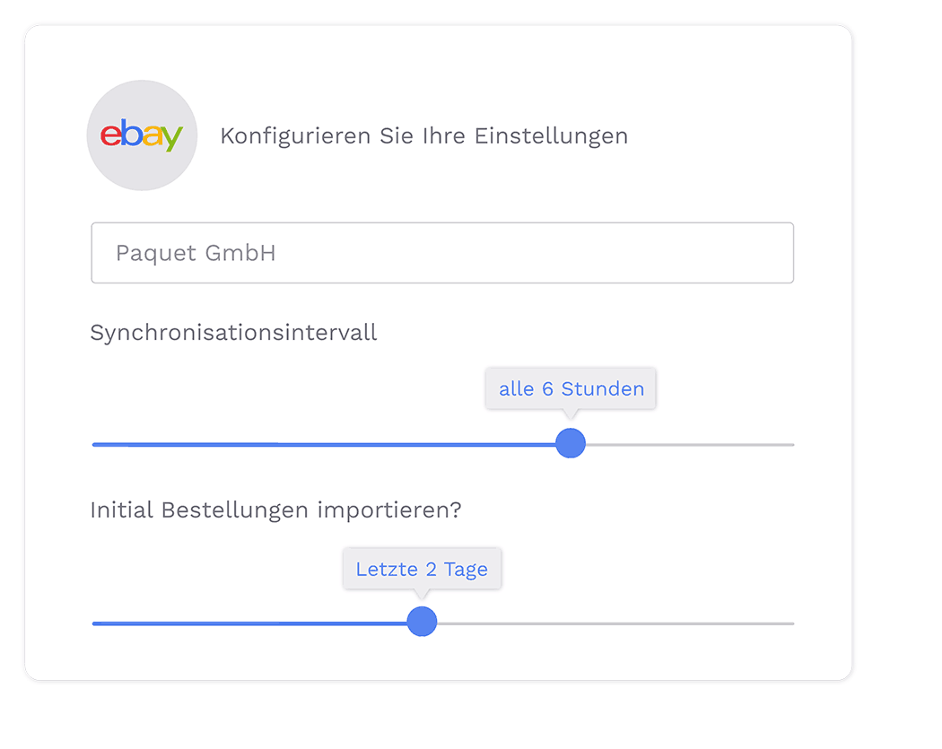 Ihre eBay Integration